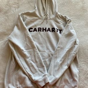 Cream & brown carhartt large sweatshirt / hoodie